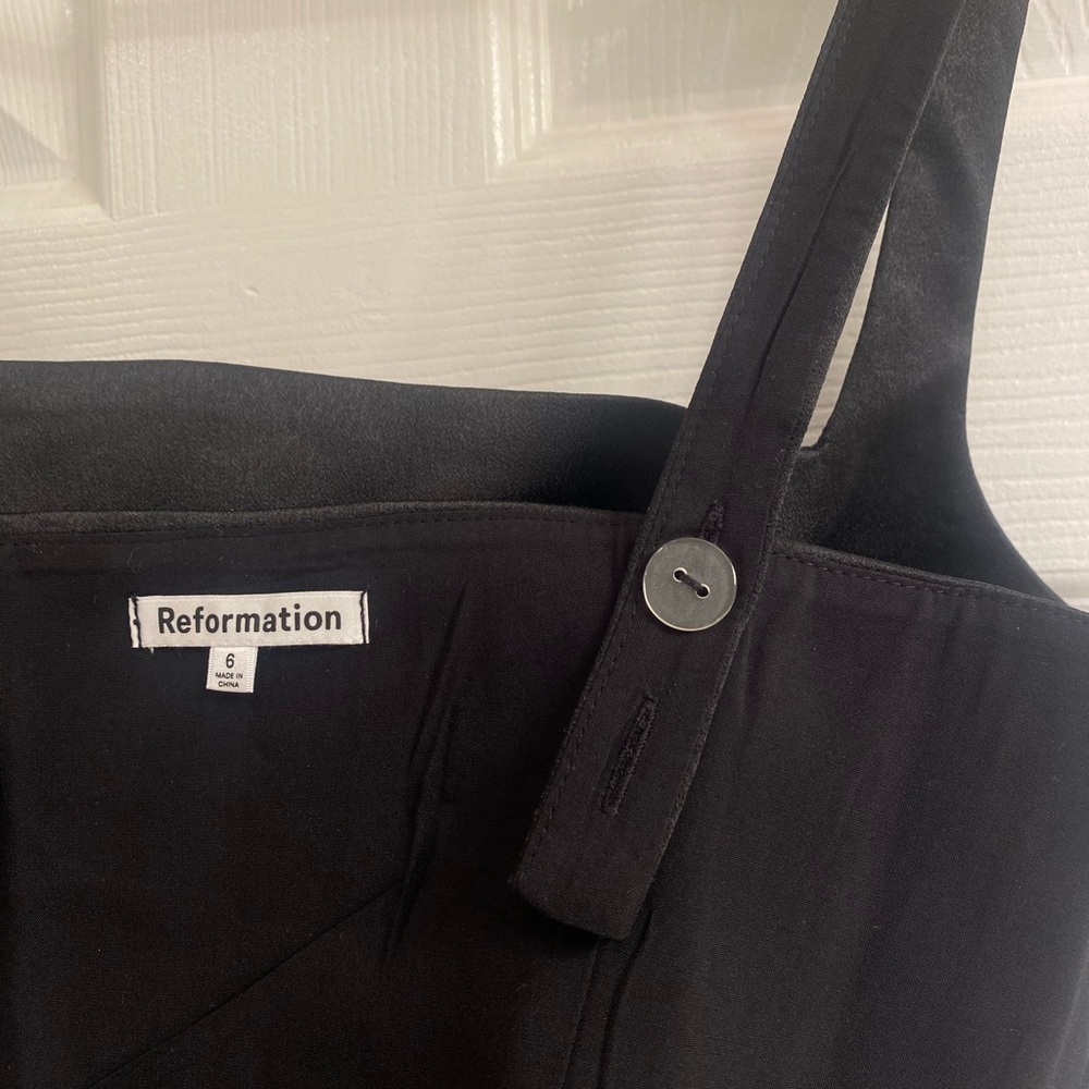 BNWT Reformation Two Pieces Set Vancouver Black Satin size 6 - Picture 10 of 13